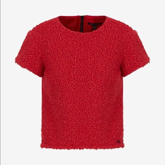 Armani Exchange Womens Teddy Bear Red Shirt Size XS - Picture 1 of 8
